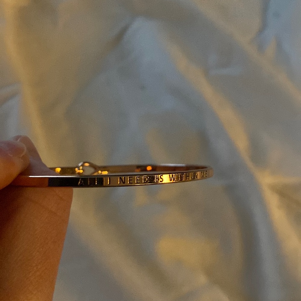 Thin rose gold bracelet